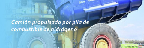 Camión propulsado por pila de  combustible de hidrógeno