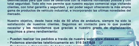 Seguimos en marcha con todas las garantías sanitarias