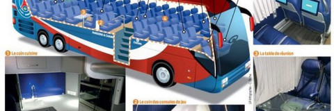 El autobús del PSG, confort y lujo con todo tipo de detalles